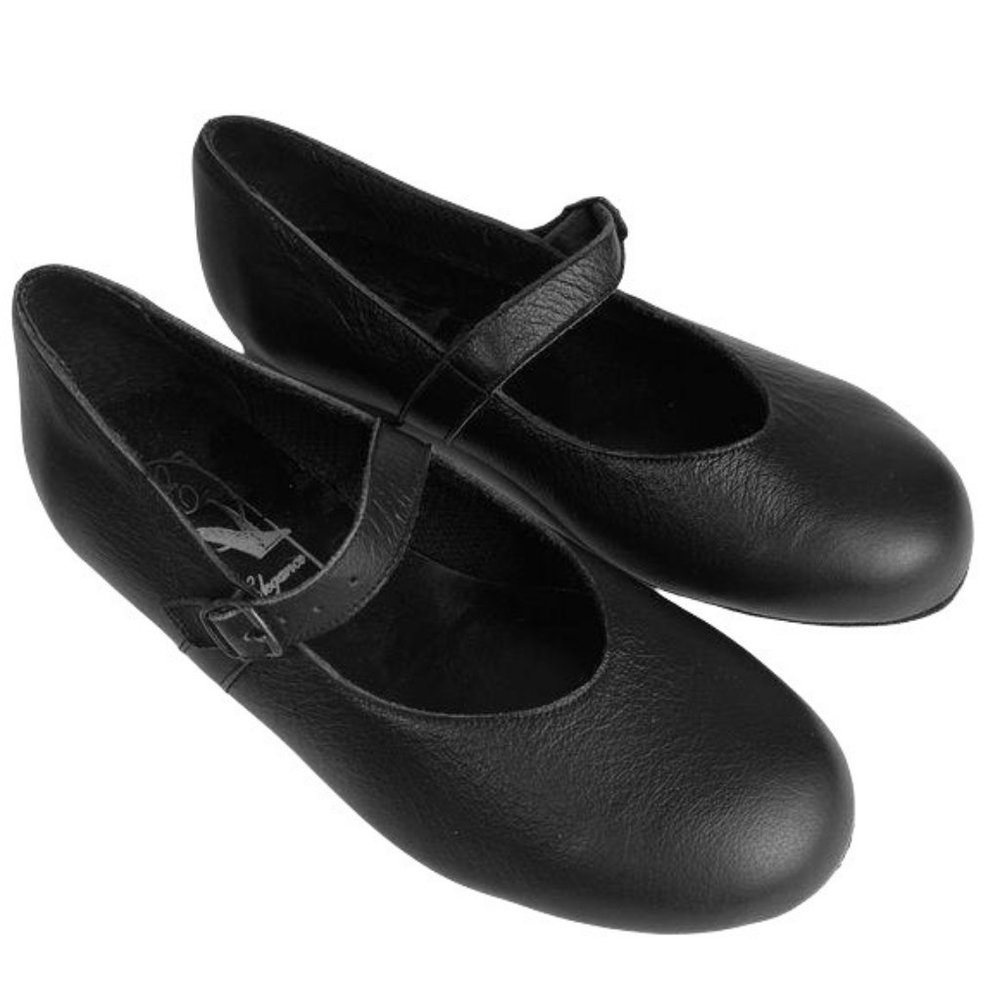 Elegance Co. Low Heel Mary Jane Black Character Dance Shoe Women's 6
